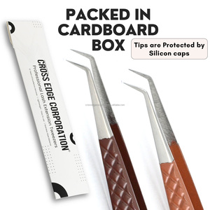 Pince à épiler d'isolation d'extension de cils personnalisée pince à épiler à pointe de fibre Volume pince à épiler pour extension de cils - Product Image 5