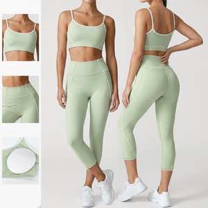Custom Gym Fitness Clothing Outfits Active Wear 2 Pieces Yoga Sets For Women - Product Image 1