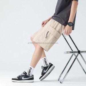 Short de sport d'été avec logo personnalisé OEM pour hommes Pantalon de plage décontracté à cinq points String fin en soie à séchage rapide Grandes tailles - Product Image 5