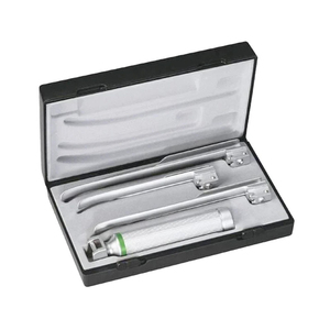 Set de Laringoscopio de Fibra Óptica Miller Madriq International con Certificación CE, Kit de Intubación de Acero Inoxidable, 3 Hojas, Manual - Product Image 1