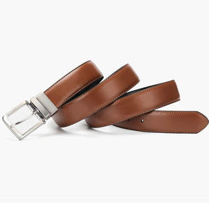 Cinturón de Cuero Genuino para Hombre con Hebilla de Pin, Cinturón Clásico de Moda para Hombre, Ancho para Entrenamiento y Fitness - Product Image 1
