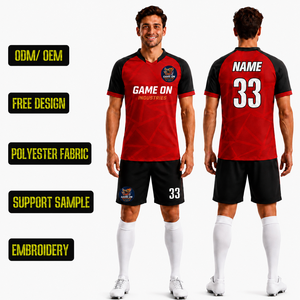 Maillots de football unisexes de haute qualité, respirants, à séchage rapide, à prix abordable, avec emplacement pour le nom du joueur à l'avant, maillots de football vierges - Product Image 1
