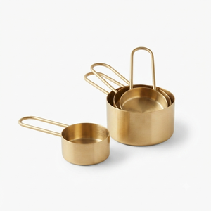 Pure Copper <b>Measuring</b> Cups Set 4 Piece Food Grade Baking & Cooking <b>Measuring</b> Cups Kitchen <b>Measuring</b> Tools Custom Logo OEM ODM - Product Image 1