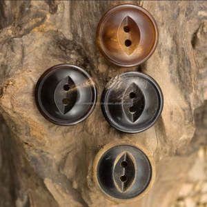 <b>Black</b> Customized Stock 4 Hole Real <b>Button</b> Buffalo Blank Buffalo Horn <b>Button</b> - Product Image 2