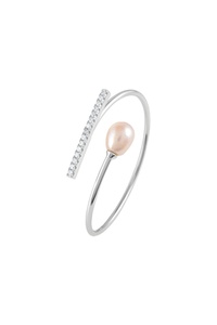 Brazalete de Perlas y Circonitas en Plata de Ley 92.5 KLSB-20551 - Product Image 2