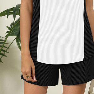 Best Quality Women's T-Shirt And Shorts <b>Twin</b> <b>Set</b> Custom Made 100% Cotton Casual Wear Breathable Eco-Friendly <b>Twin</b> <b>Sets</b> - Product Image 6