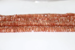 Cuentas de piedras preciosas de cuarzo natural de 13 pulgadas Cuentas de Rondelle facetadas de piedra solar de 5-6mm para la fabricación de joyas - Product Image 3