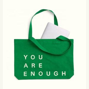 Stylish Green Tote Bag Reusable Grocery Shopping <b>Handbag</b> Zipper Closure Washable Fabric Shoulder Pack for Travel Laptop Work - Product Image 1