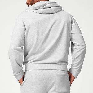 Vente en gros de sweats à capuche unisexes d'hiver, couleur unie, fermeture éclair intégrale, style streetwear décontracté, avec poche kangourou avant - Product Image 3