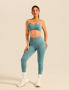 Women High Rise Tummy <b>Control</b> Compression <b>Leggings</b> with Breathable Racerback Sports Bra Fitness Training Two Piece Set - Product Image 2