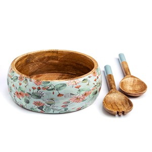 Handicraft <b>Disposable</b> Mango Acacia Wood Salad Serving Bowls Party <b>Tableware</b> Modern Design HANDICRAFT HUB Uttar Pradesh - Product Image 6