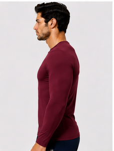 Chemise médicale à manches longues pour homme Ti Under Scrubs, respirante, anti-transpiration, uniforme d'infirmière, coupe ajustée, séchage rapide, col rond - Product Image 2