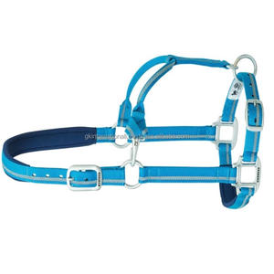 Gentle Reflective Soft Ajustable Nylon Headcollares Caballos Ecuestre Halter Nylon Horse en muchos colores y tamaños personalizados - Product Image 5