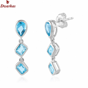 Hot popular wholesale elegant <b>earrings</b> 925 sterling <b>silver</b> rainbow moon gemstone <b>drop</b> <b>earring</b> exporter manufacturer - Product Image 4