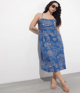 Robe midi en coton à bretelles pour femme, décontractée, sans manches, coupe trapèze, légère, respirante, élégante, tendance, pour tous les jours - Product Image 5
