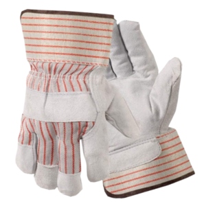 Guantes de Trabajo Reforzados de Cuero Vacuno de Larga Duración, Guantes de Seguridad Industriales Resistentes al Calor con Puño Reforzado de Goma - Product Image 1