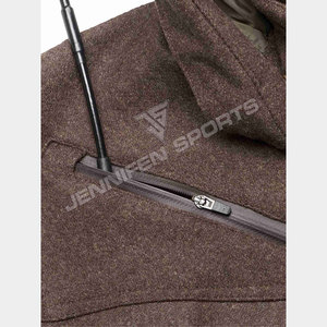 Veste de chasse pour homme en laine 100% de haute qualité, respirante, multi-poches, décontractée, à manches longues, pour l'hiver - Product Image 3