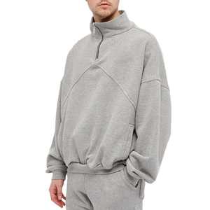 Sudadera con capucha gótica vintage unisex personalizada para invierno, cuello simulado, de punto, para hombre, de algodón y forro polar, con cuello de 14 cremalleras - Product Image 5