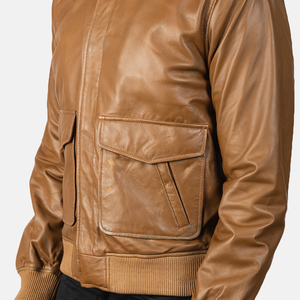 Veste en cuir véritable de style vintage pour homme de qualité supérieure, fermeture éclair, hiver, OEM - Product Image 6