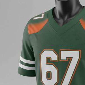 Camiseta de Fútbol Americano Sublimada Personalizada, Manga Corta, Transpirable, con Nombre y Número del Equipo, para Hombres, Mujeres y Adultos - Product Image 6