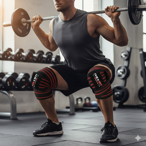 REXFIT SPORTS - Cintas Elásticas de Compresión para Rodillas, Soporte para Levantamiento de Pesas y Entrenamiento en Gimnasio - Product Image 3