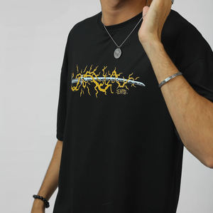 เสื้อยืดพิมพ์ลายอนิเมะสีดำสำหรับผู้ชาย ลายกราฟิกมังงะ เซนอิทสึ สไตล์วินเทจ ทรงหลวม ผ้าโพลีเอสเตอร์/คอตตอน - Product Image 1