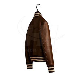 Chaqueta de Béisbol de Cuero de Calidad Confiable, Chaqueta de Béisbol de Cuero de Primera Comodidad, Chaqueta de Béisbol de Cuero de Estilo Atemporal - Product Image 3