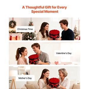 Forever Flowers - Confezione da 27 Rose Stabilizzate, Bouquet Eterno Immortale per Lei, Regalo di Compleanno, Consegna Rapida - Product Image 5