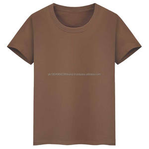 T-shirt pour homme à manches courtes, couleur unie, 180g cvc, avec logo personnalisé OEM, broderie, impression, t-shirt culturel pour étudiant, t-shirt de base - Product Image 3