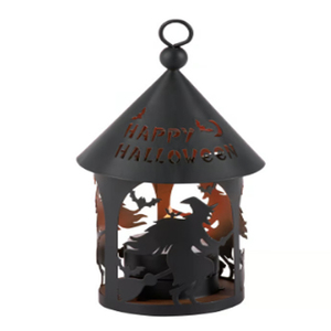 Flying Witches <b>Lantern</b> Black Halloween Ghost <b>Lantern</b> <b>Tealight</b> Holder Die Cut Design Round Shape - Product Image 2