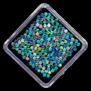 Ópalo Etíope Natural de 2mm, Redondo, Brillante, Cabujón Suelto, Piedras Preciosas al Por Mayor, Lote a Granel para Fabricación de Joyas, OFERTA - Product Image 5