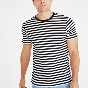 T-shirt à manches courtes pour homme, imprimé animalier noir et blanc, col rond, coupe classique, décontracté, surdimensionné, 100% polyester, respirant, tricoté - Product Image 1