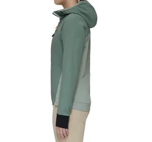 Chaqueta Cortavientos con Capucha para Hombre, Color Sólido, Cierre de Cremallera, Ropa Deportiva para Exteriores, Otoño, Corte Regular, Exterior de Poliéster - Product Image 3