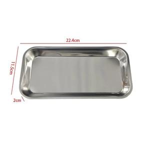 Plateau de service carré en acier inoxydable pour hôpital et clinique, durable, réutilisable, polyvalent, plat, manuel, haute qualité - Product Image 4