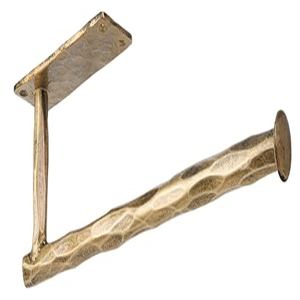Porte-rouleau de papier forgé à la main, horizontal, noir, pour serviettes en papier - Supports décoratifs rustiques en métal forgé faits à la main - Product Image 5