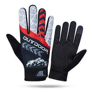 ถุงมือปั่นจักรยานกันลมกันลื่นระบายอากาศได้ดีสำหรับฤดูหนาวราคาประหยัดแบบครึ่งนิ้วสำหรับเล่นกีฬากลางแจ้งและใช้งานหน้าจอสัมผัส - Product Image 5
