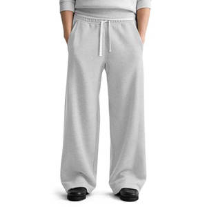Vente en gros – Nouveau pantalon décontracté pour homme, coupe ample, brodé sur mesure avec logo, écologique, séchage rapide, imperméable, en laine et 100 % coton, style évasé superposé - Product Image 3