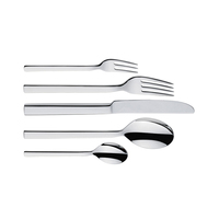 Ensemble d'ustensiles de table pratiques en acier inoxydable, cuillères, fourchettes, couteaux, couverts réutilisables pour la cuisine, la maison, le restaurant, l'hôtel