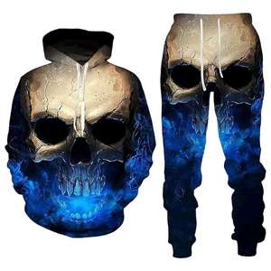 Survêtement décontracté personnalisé par sublimation pour homme, imprimé intégral, grande taille, avec fermeture éclair, pour le jogging et le football, ensemble de survêtement unisexe en polaire, tailles XXL XL, hiver - Product Image 1