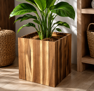 Macetero de madera ODM, soporte para plantas, macetero para flores, para el hogar, balcón, macetero de madera para interiores, macetero minimalista - Product Image 2