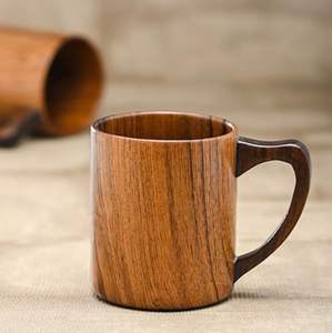 Tazas de madera artesanales hechas a mano con madera natural y acabado rústico para café, té, decoración de cocina, regalo para amantes. - Product Image 4