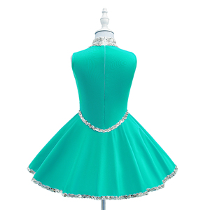 Vestido de Baile con Lentejuelas Personalizado para Niñas, Uniforme Brillante para Actuaciones en Escenario, Ropa de Animadoras para Competencia Infantil, Venta al Por Mayor OEM - Product Image 2