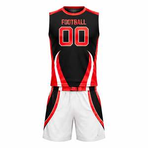 ชุดยูนิฟอร์มฟุตบอลแบบธง 7 คน OEM |   เสื้อเจอร์ซีย์แขนกุดระบายอากาศได้ดีและกางเกงขาสั้นแบบสั่งทำพิเศษ |   ชุดทีมขายส่ง - Product Image 3