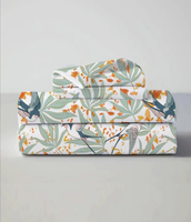 Ensemble de draps en jacquard 100% coton, motif floral, 300TC, design tissé élégant, écologique, doux, respirant, literie haut de gamme