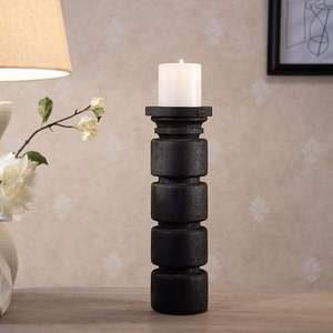 Elegant Iron Candle Holder <b>Set</b> of 3 Tiered Design Heat Resistant Decorative Pillar Candle Stands for Home Wedding At <b>Cheap</b> Price - Product Image 3