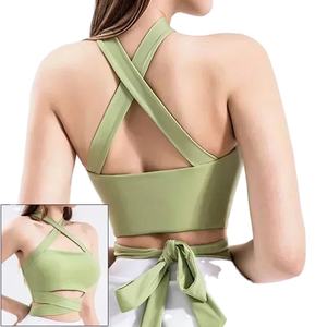 Sujetador deportivo Cloud Hide para mujer, ropa interior transpirable con cremallera frontal para Yoga, Top corto, Fitness, gimnasio, deportes, chaleco Atlético sólido - Product Image 3