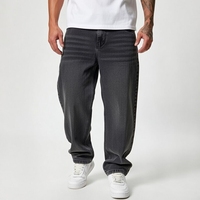 High Selling Wholesale Plus Size Men's Stonewashed Loose Straight Denim Jeans ODM Bangladesh Cotton Manufacturers