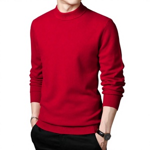 Pull à col roulé en cachemire blanc pour homme, manches longues, couleur unie, coupe classique, automne - Product Image 4