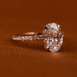 Bague en diamant de qualité supérieure pour femmes, plaquée or rose, bijoux de mariage et de mariée disponibles à un prix raisonnable - Product Image 2