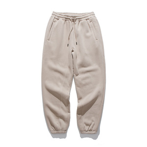 Nouveauté 2026 – Pantalon de jogging ample en coton pour homme, style streetwear décontracté, avec logo personnalisé, coupe oversize, jambe large et rayures latérales superposées – Vente en gros - Product Image 4